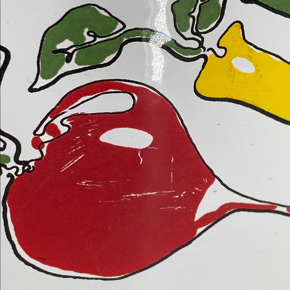 Vintage Enamel Stock Pot with Crab and Veggie Motif - Picture 5 of 13